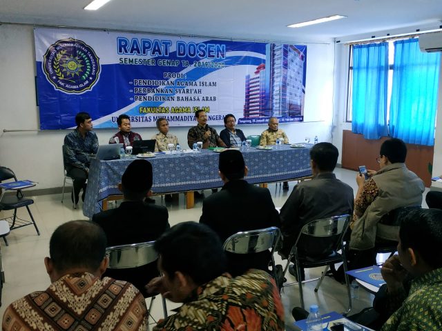 Rapat Dosen Kuliah bahasa arab tangerang 2020
